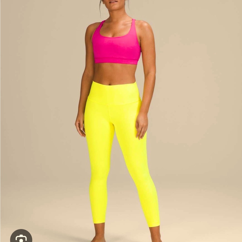 NEW without tags neon yellow lululemon leggings